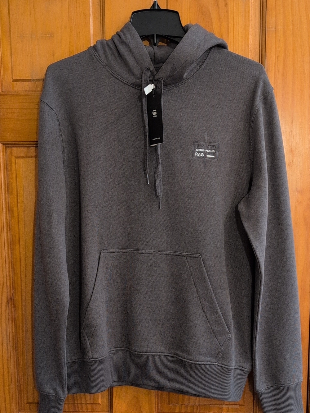 G-Star Raw Men's Charcoal Gray Pullover Hoodie